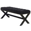 Taburet, Qunef, Pelona Capraz Pouffe 120, 40x120 cm, Cadru: 100% MDF, Negru