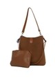 Geanta, Bagmori, 5057 - 60962 - Camel, imitatie piele nabuc, maro deschis