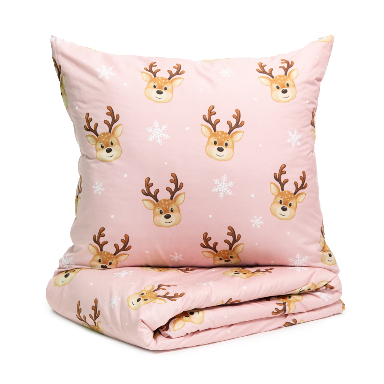 Lenjerie de pat dubla Iremi, Homla, 3 piese, 160x200 cm, microfibra din poliester, roz - 1 | YEO