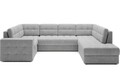 Coltar extensibil dreapta 5 locuri ELTAP, RT-84MO, Blewett, 299x198x82 cm, lemn/poliester, gri deschis