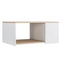 Masuta de cafea, Minima, Rome, 90x40x60 cm, Stejar / Alb