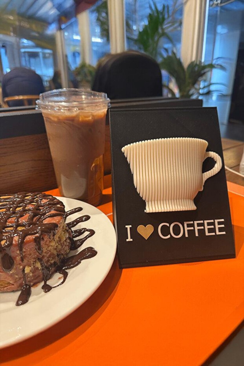 Decoratiune, Coffee Corner, 12x8.5x14 cm, Bioplastic, Alb/Negru - view 3