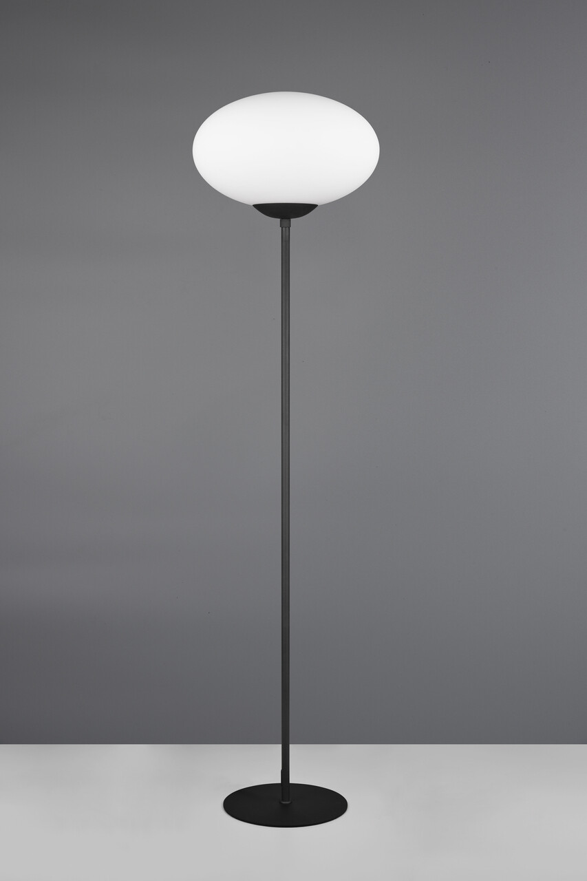 Lampadar Fomento, TRIO, 40x150 cm, 15W, 1x E27, metal, negru mat/alb