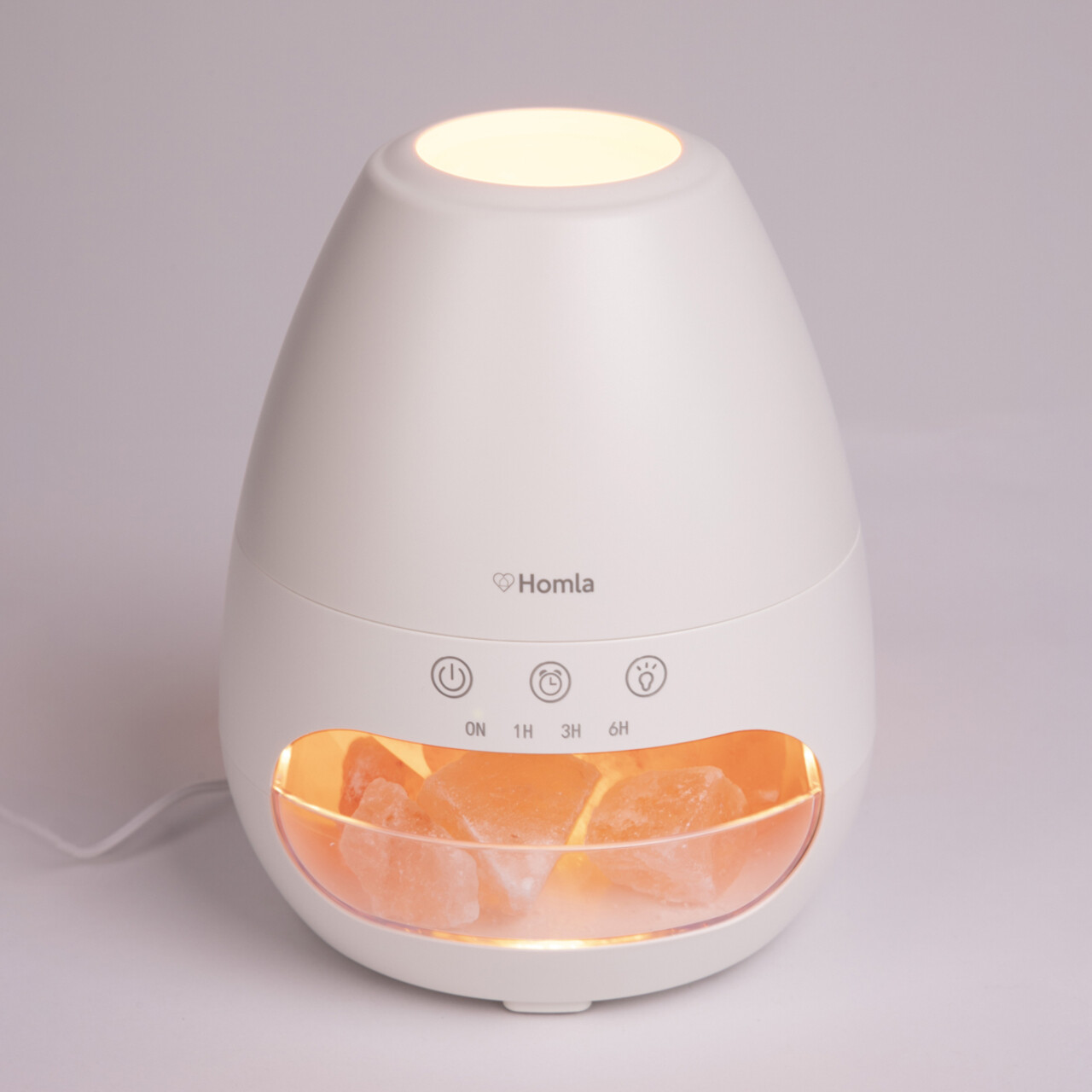 Difuzor electric cu sare de Himalaya, Narave, Homla, 19x16 cm, plastic, alb - 1 | YEO