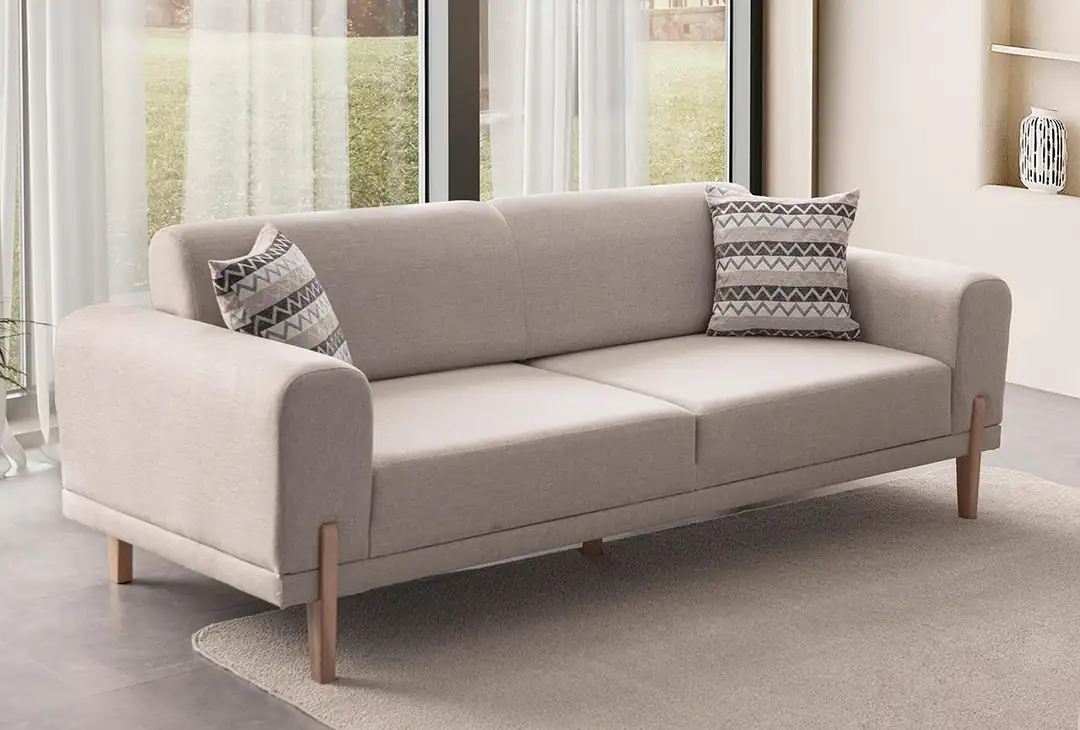 Canapea extensibila 3 locuri, Atelier del Sofa, 752EST1128, Frame: 70% HORNBEAM/30% MELAMINE COATED CHIPBOARD, Crem