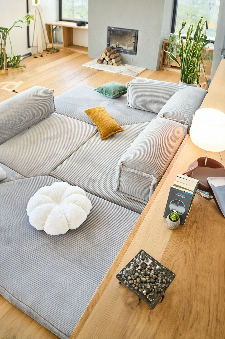 Coltar, Atelier del Sofa, 118FVL1405, Tesatura plus reiata, Gri deschis - view 4