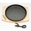 Platou rotund pentru servire, Cooking by Heinner, Ø22 cm, fonta/lemn
