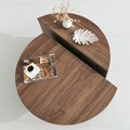 Set 2 masuta pentru cafea Podium, Neostill, 90x60x30 cm / 85x30x35 cm, maro