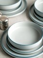 Serviciu de masa Mavi, Homla, 18 piese, ceramica, albastru