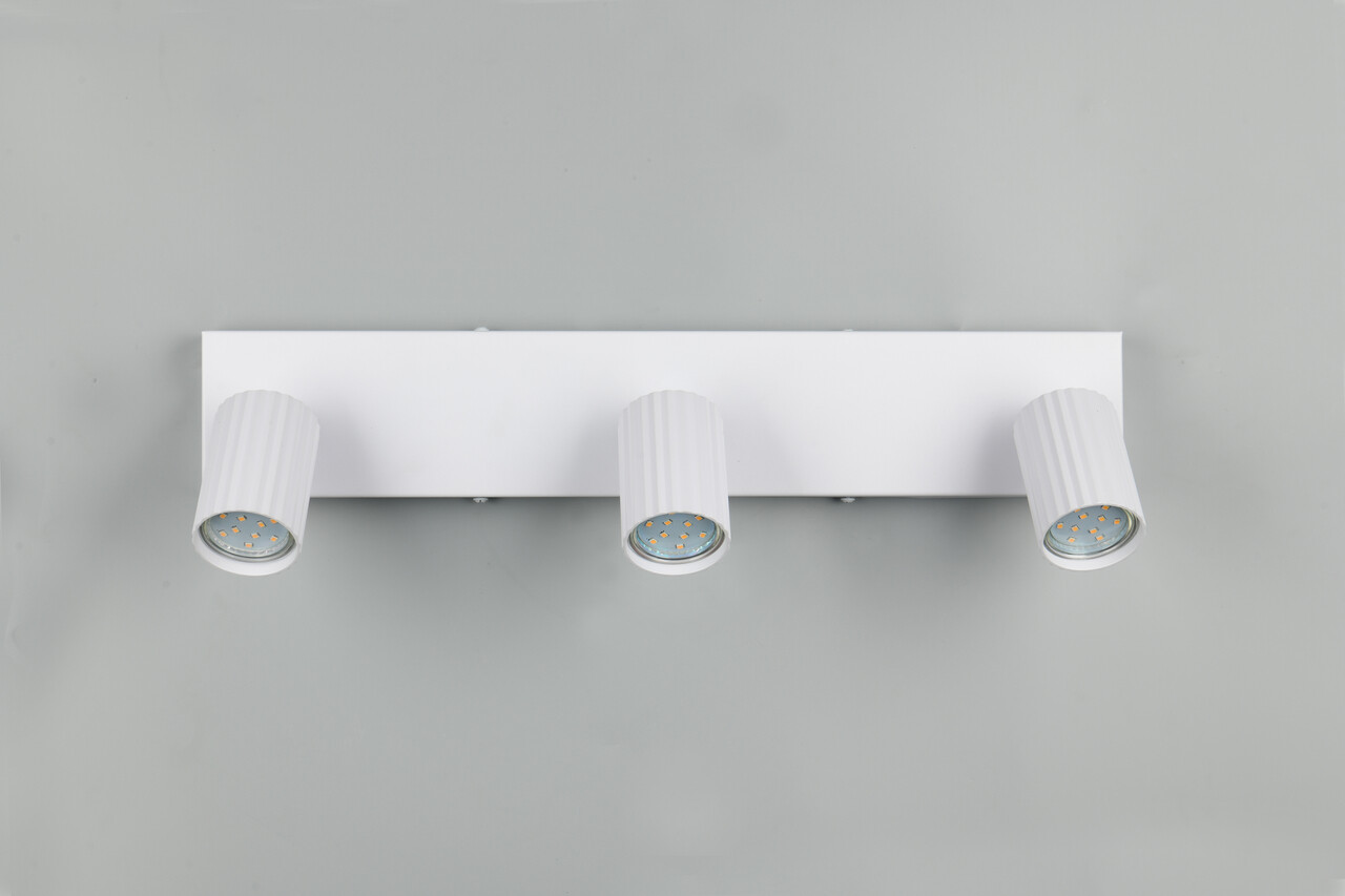 Plafoniera Soka, TRIO, 50x9x14.5 cm, 10W, 3x GU10, metal, alb mat