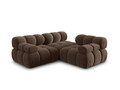 Canapea modulara 3 locuri, Bellis-51, Micadoni Home, 282x94x70 cm, catifea, maro inchis