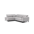 Coltar extensibil stanga 4 locuri ELTAP, LT-03NU, Noble, 255x201x100 cm, lemn/poliester, gri deschis