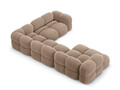 Coltar panoramic dreapta 5 locuri, Loretto, Cosmopolitan Design, 345x250x68 cm, catifea, bej inchis