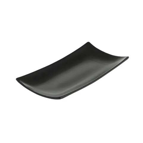 Platou servire salsa, ambition, 21.5 x 10 cm, portelan, negru
