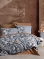 Lenjerie de pat pentru o persoana, Lenora - Brown, Cotton Box, Bumbac Ranforce 