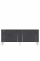 Consola, Hanah Home, Ilay 180, 180x75x32 cm, Antracit / Argintiu
