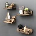 Set 4 rafturi pentru perete Aa052, Evila Originals, 40x8x15 cm, bej