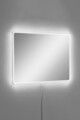 Oglinda cu Iluminare Led, Mirrorland, Rectangular, Oglindă indestructibilă cu obturator, Alb
