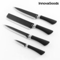 Set cutite 4 piese Black Shark Swiss-Q, InnovaGoods, inox