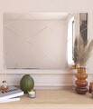Oglinda decorativa, Siam, Vocal, 50x75x2.2 cm, MDF , Alb