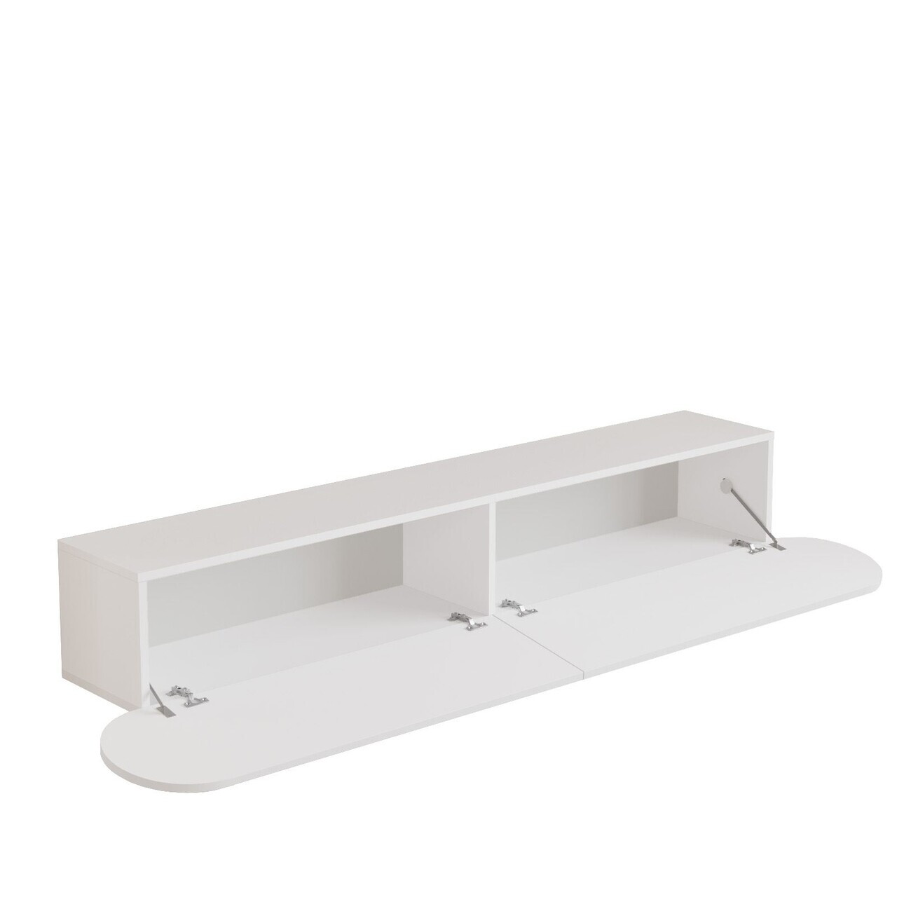Comoda TV, Hanah Home, LUM1-W, 200x29.6x31.6 cm, PAL, Alb — imaginea 5