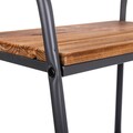 Masuta cu suport reviste Creaciones Meng, 40x32x61.5 cm, fier/lemn de brad, negru/gri