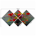 Set 4 tablouri decorative, 4MDF1137609692, MDF, Imprimat UV, Multicolor