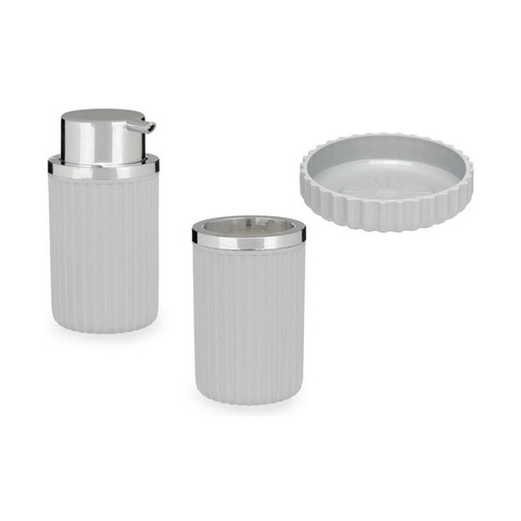 Set de baie 3 piese Ava, Berilo, plastic, gri Berilo