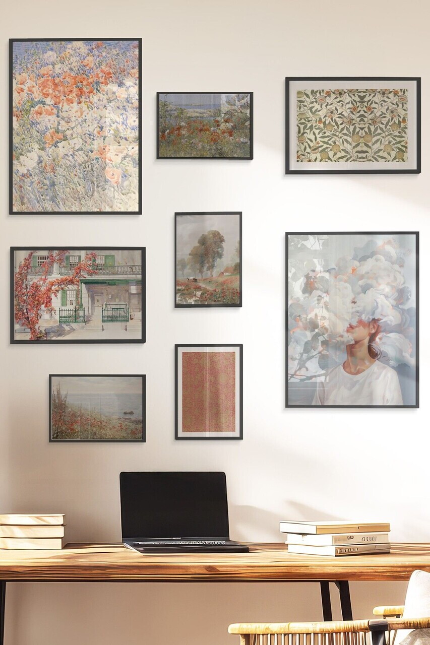 Tablou decorativ, Çgs-071-Black-Byk, Lemn masiv, Față: 100% PVC STICLĂ, Multicolor - view 3