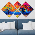 Set 4 tablouri decorative, 4MDF292880360, MDF, Imprimat UV, Multicolor