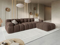 Canapea modulara 3 locuri, Bellis-51, Micadoni Home, 282x94x70 cm, catifea, maro inchis