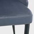 Scaun Logan, Homla, 59x47x93 cm, MDF/metal/ catifea din poliester, gri inchis