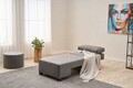 Fotoliu extensibil, Balcab Home, 825BLC4713, Lemn, Gri