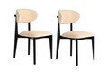 Set scaune 2 piese, Wayland, Lionte, Bej/Negru