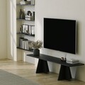 Comoda TV, Neostill, Mushroom, 180x40x42 cm, PAL, Negru
