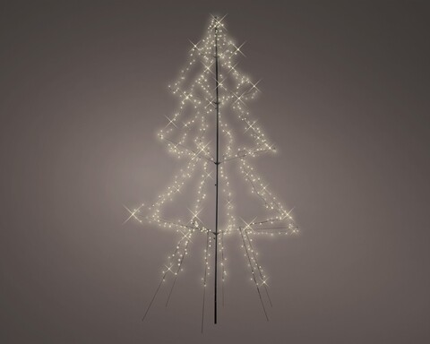 Decoratiune luminoasa cu 8 functii Tree , Lumineo, H300 cm, 600 LED-uri, lumina calda
