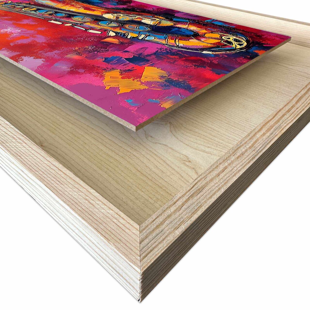 Tablou decorativ, Ahsakca, Fundal: 100% MDF de arțar (grosime: 2,7 mm) Vopsea: 100% MDF (grosime: 5 mm), Multicolor - view 5