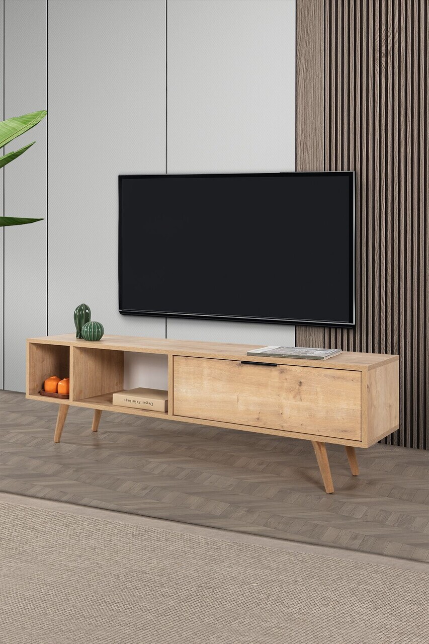Comoda TV, Hanah Home, Venüs 3642, 160x46x35 cm, PAL, Maro — imaginea 3