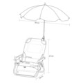 Set scaun cu parasolar si geanta frigorifica pentru copii, Kids Beach, L.37 l.28 H.45, albastru