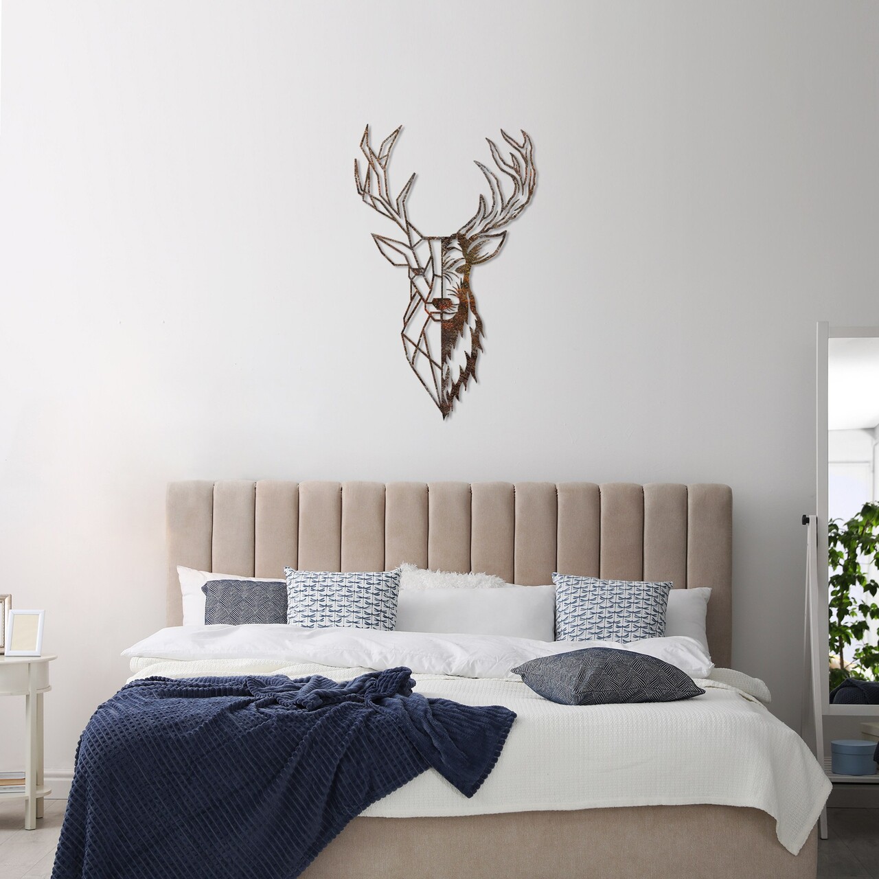 Decoratiune de perete, Rusty Deer 3, 70 x 42 cm, Maro antichizat - view 4