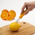Aparat pentru razuit citrice, Vanora, inox, portocaliu