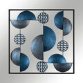 Decoratiune de perete, Aurora - CH101-5, metal, 55 x 55 cm, multicolor