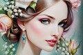 Tablou decorativ Fantasy -A, Mauro Ferretti, 72x102 cm, lemn de pin/canvas pictat si lacuit, multicolor