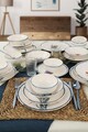 Serviciu de masa, 24 piese, TY140524F022A, Keramika, gresie, multicolor
