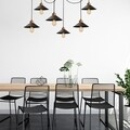 Candelabru Manavgat N-559, Noor, 100 x 144 cm, 6 x E27, 100W, negru