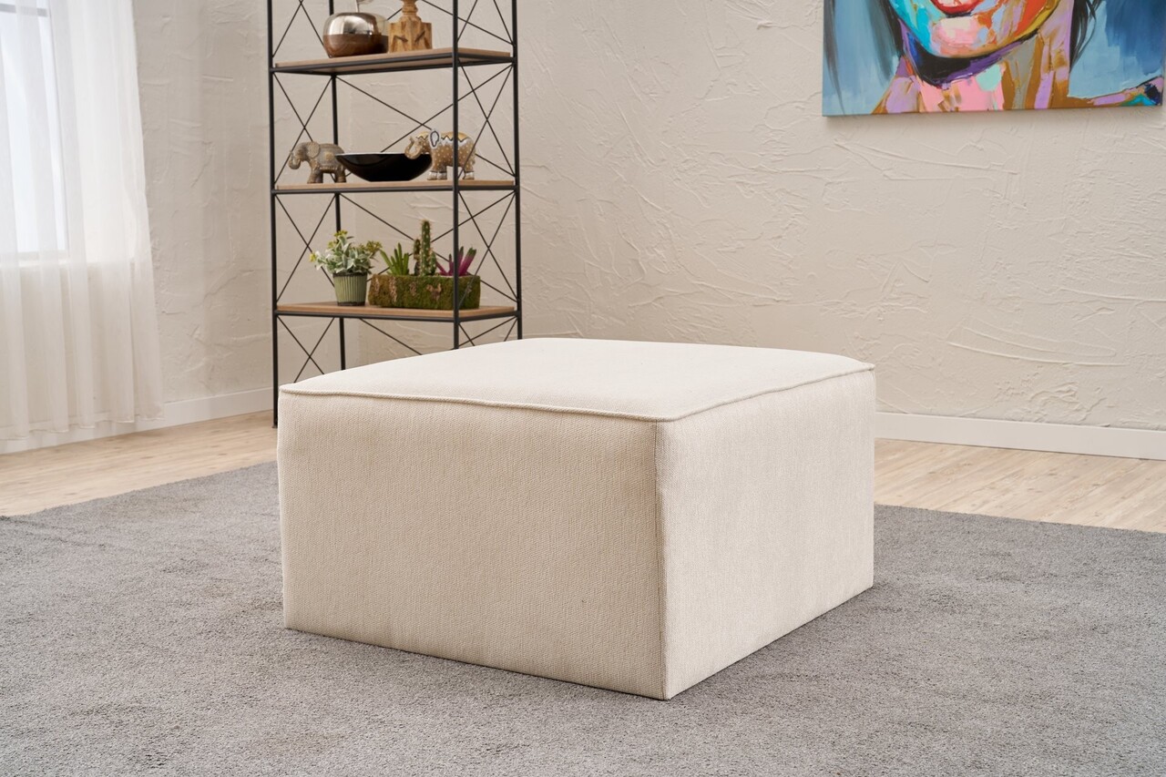 Taburet, Atelier del Sofa, 825BLC5192, Lemn, Crem - view 3