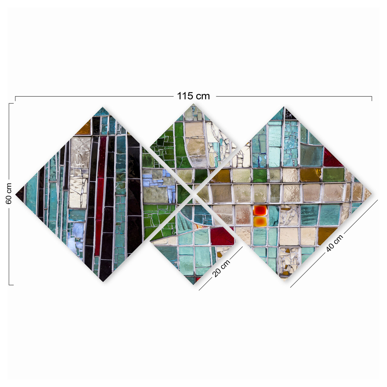 Set 4 tablouri decorative, 4MDF189511544, MDF, Imprimat UV, Multicolor