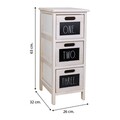 Comoda cu 3 sertare One, Creaciones Meng, 26x32x63 cm, lemn de paulownia