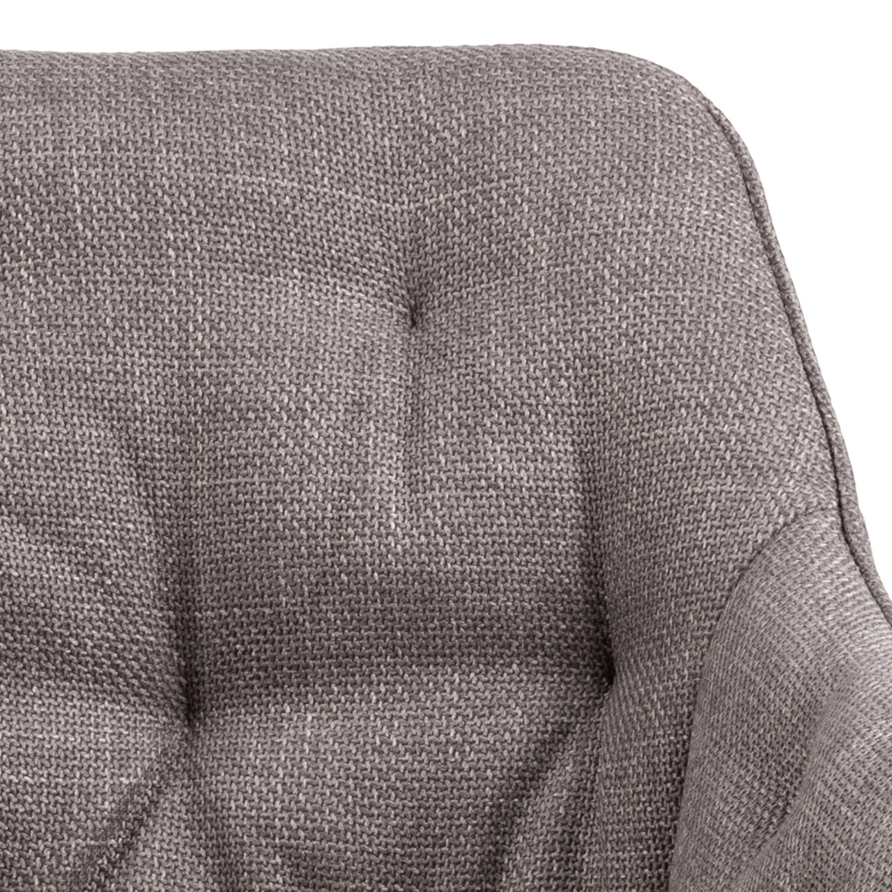 Scaun Brooke, Actona, 58x55x83 cm, tesatura structurata/otel, gri maro deschis