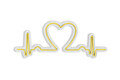 Decoratiune luminoasa LED, Love Rhythm, Benzi flexibile de neon, DC 12 V, Galben